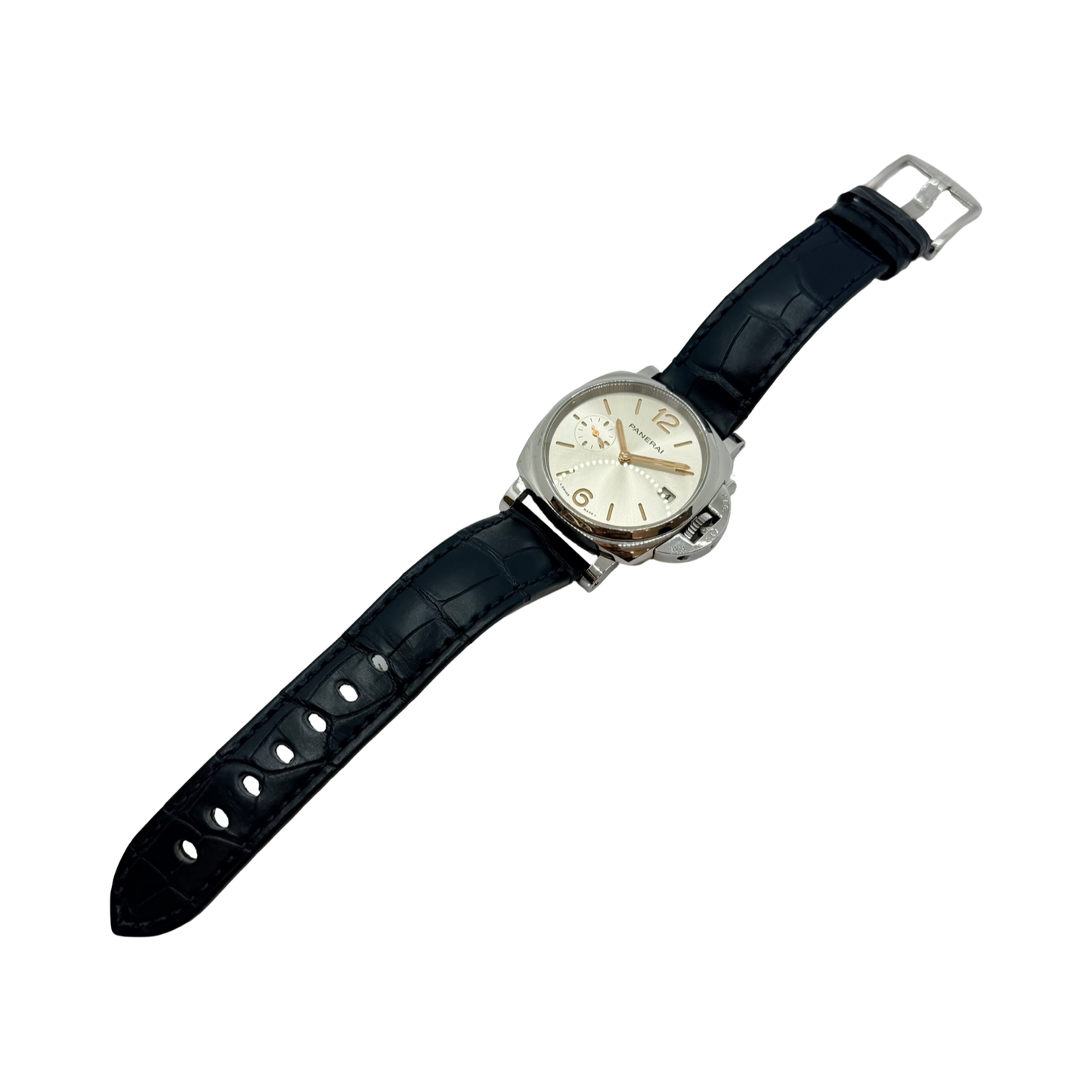 Panerai Luminor Due 38mm Automatic Ivory Dial Blue Croco Strap PAM01248/ OP7603