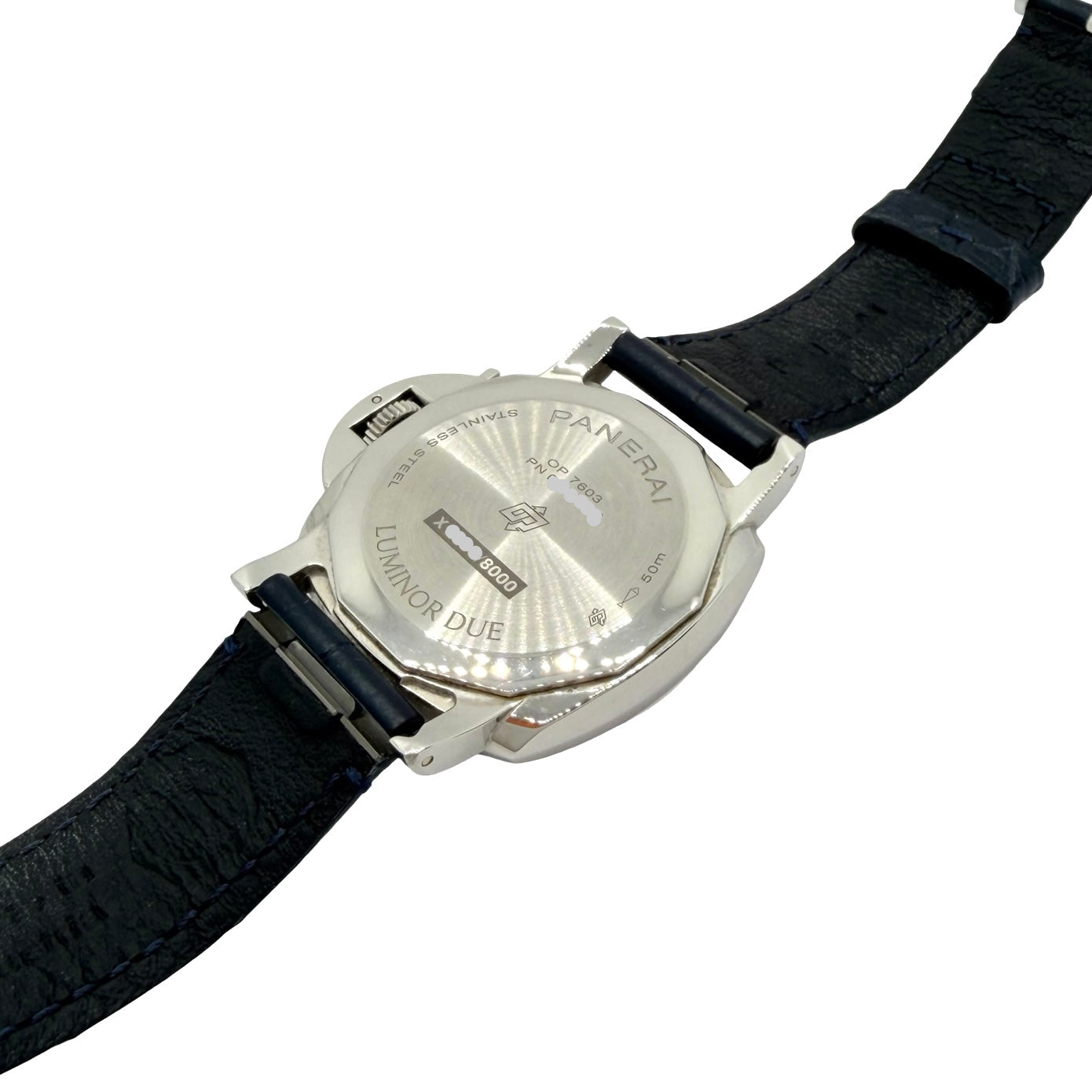 Panerai Luminor Due 38mm Automatic Ivory Dial Blue Croco Strap PAM01248/ OP7603