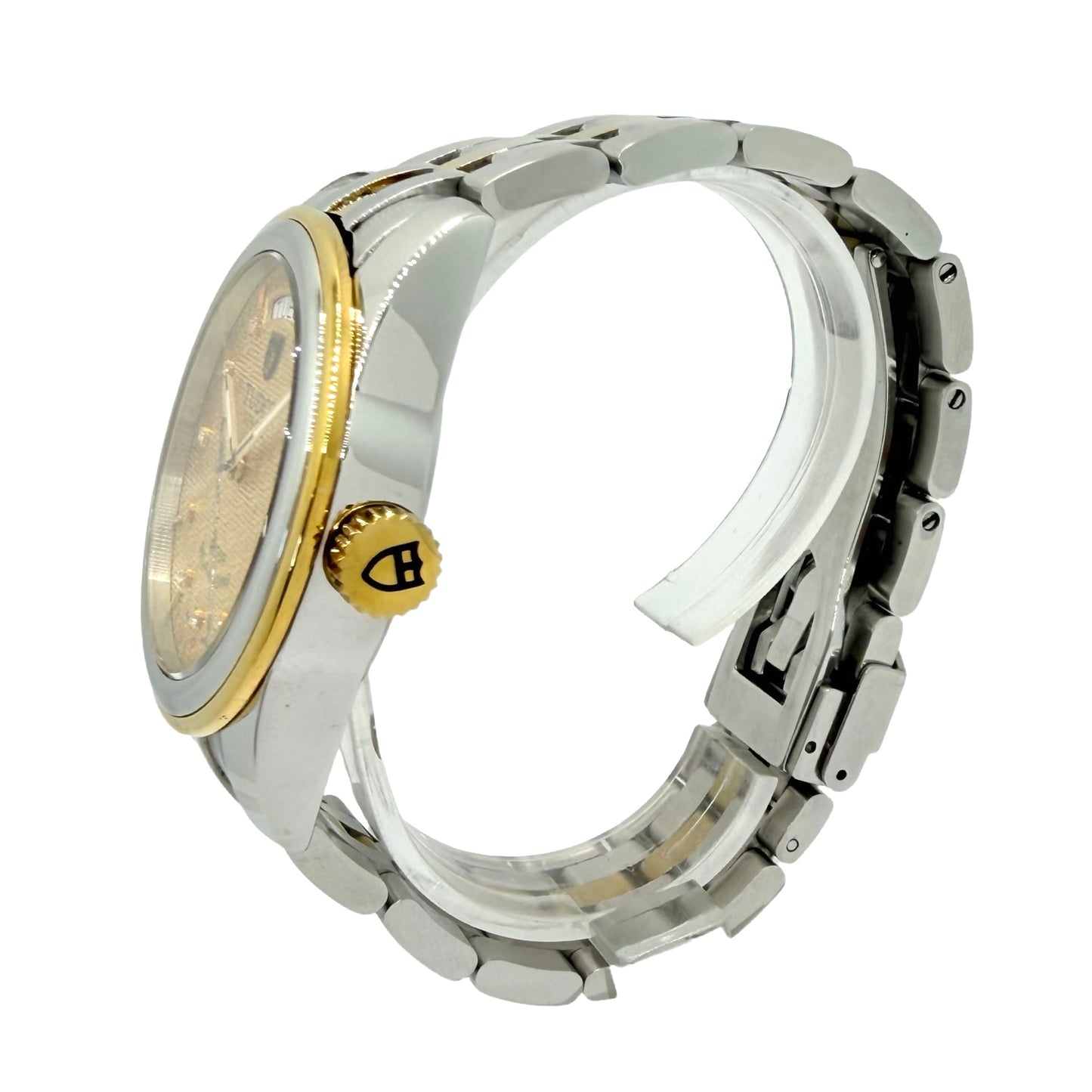 Tudor Glamour Day Date 39mm Champagne Jacquard Diamond Dial 18K Gold/Steel Bracelet 56003
