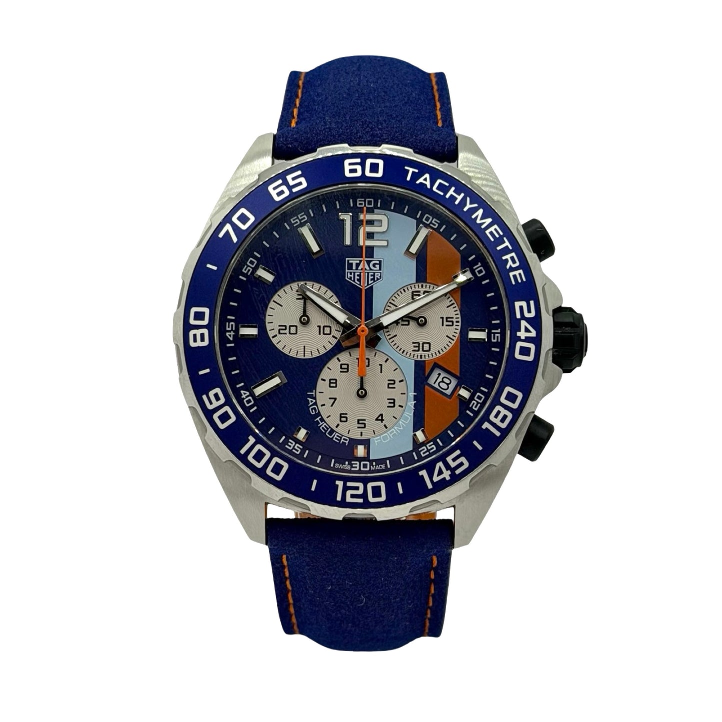 TAG Heuer Formula 1 Special Edition Gulf 43mm Quartz Chronograph CAZ101N.FC8243