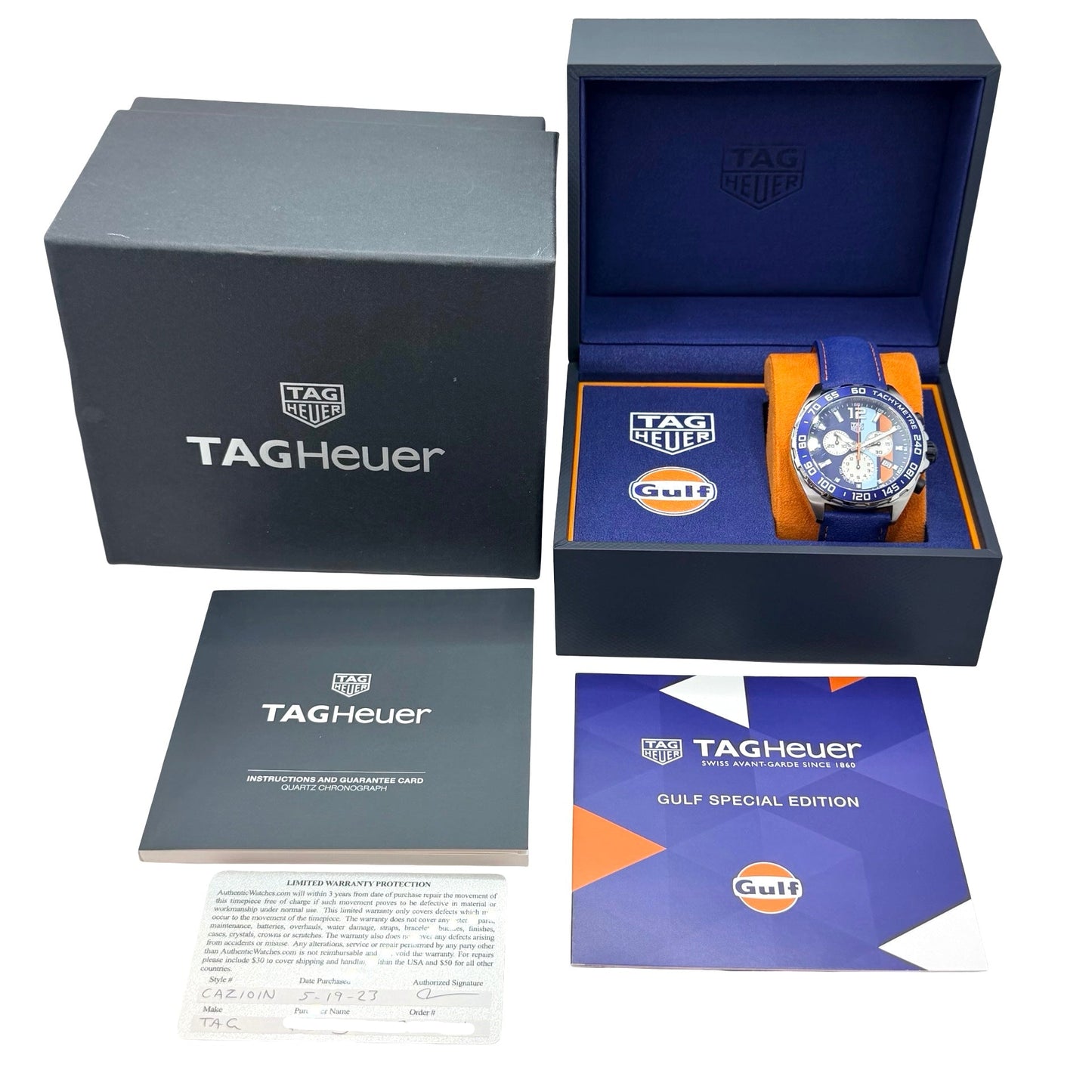 TAG Heuer Formula 1 Special Edition Gulf 43mm Quartz Chronograph CAZ101N.FC8243