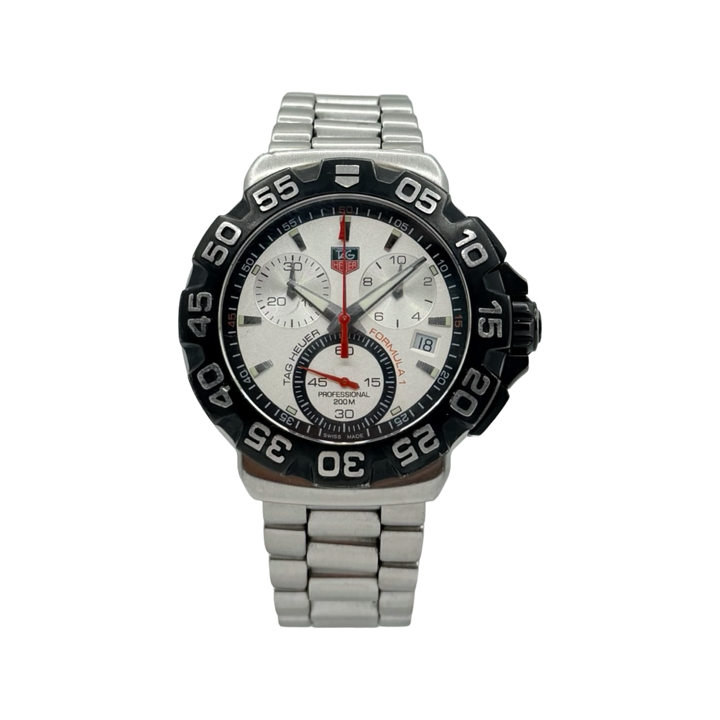 TAG Heuer Formula 1 Quartz Chronograph 41mm Silver Dial Stainless Steel CAH1111.BA0850