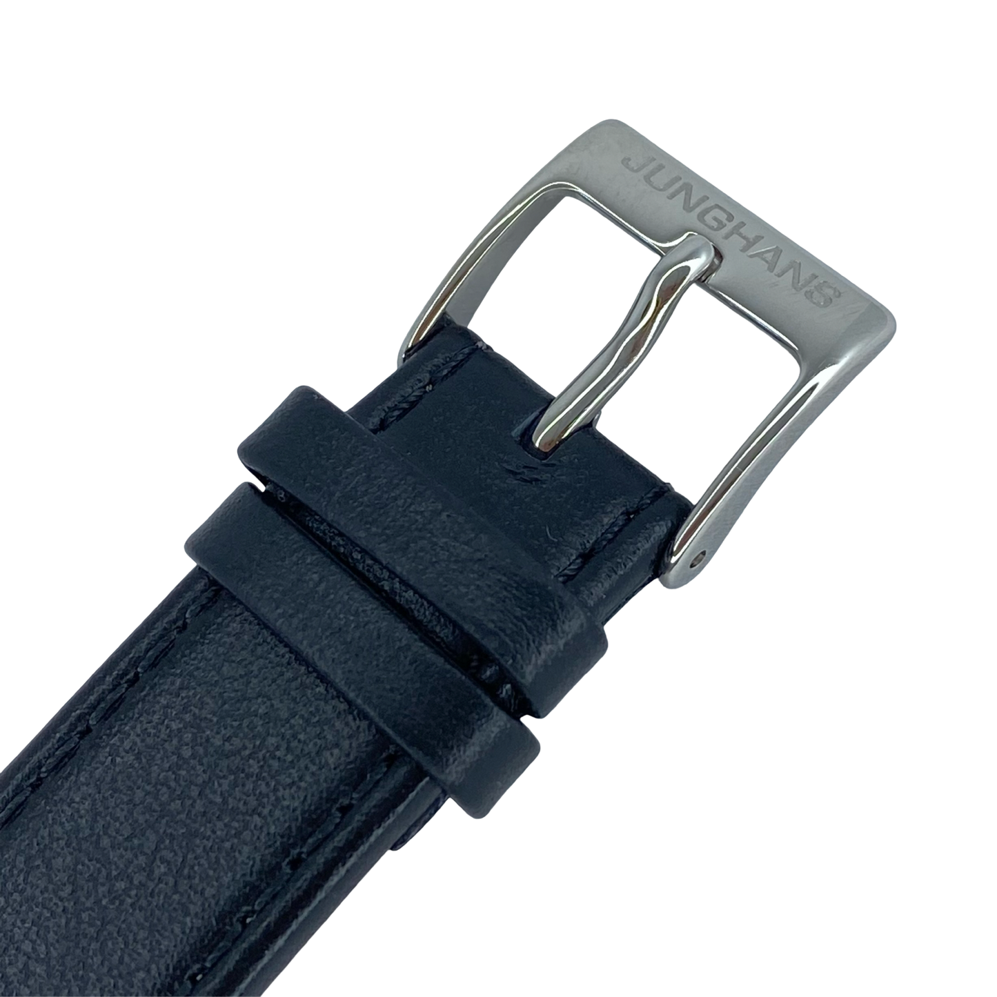 Junghans  Max Bill Automatic Date 34mm Silver Dial Black Leather 24/4107.02