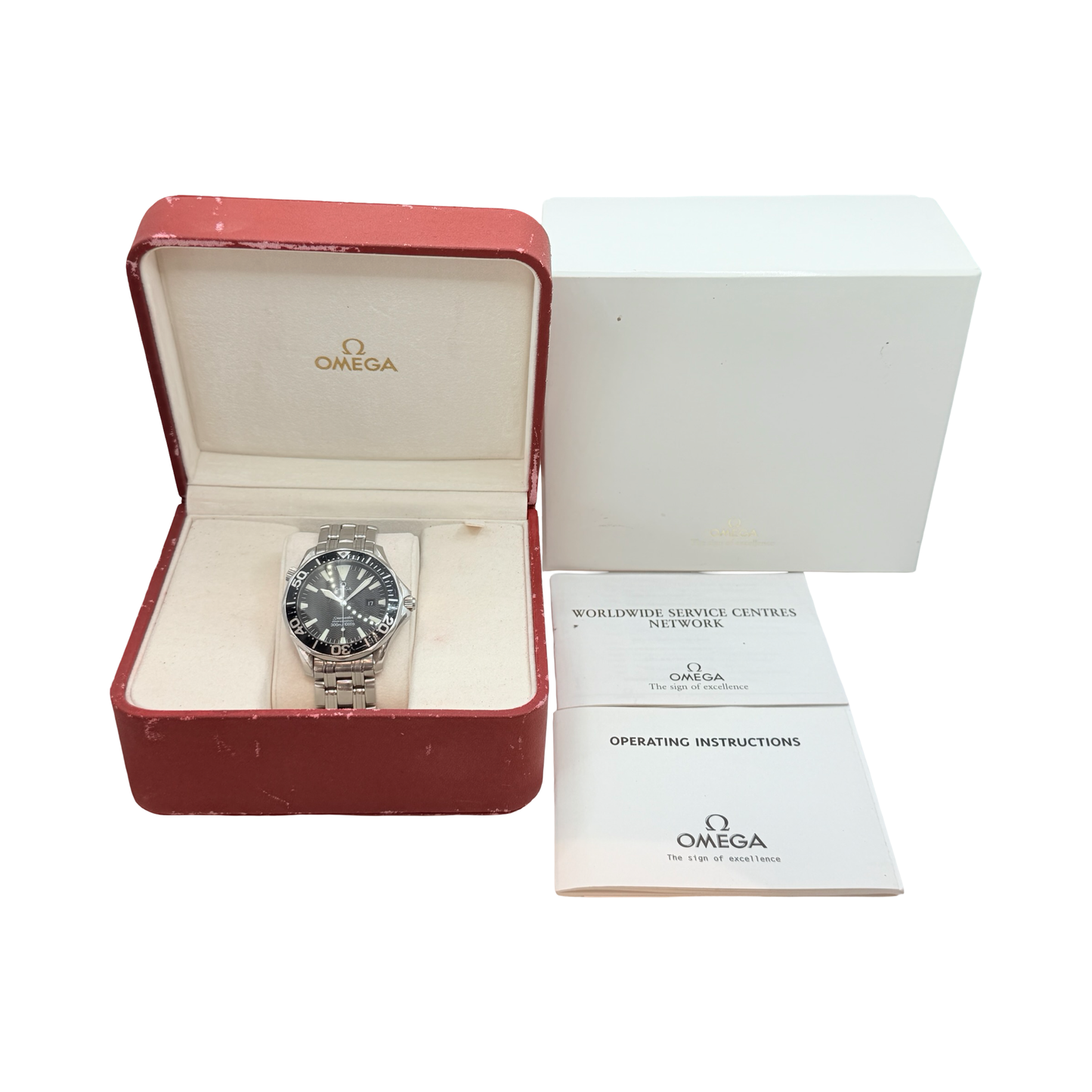 Omega Seamaster 300 Diver Quartz 41mm Black Dial Stainless Steel Bracelet 196.1640