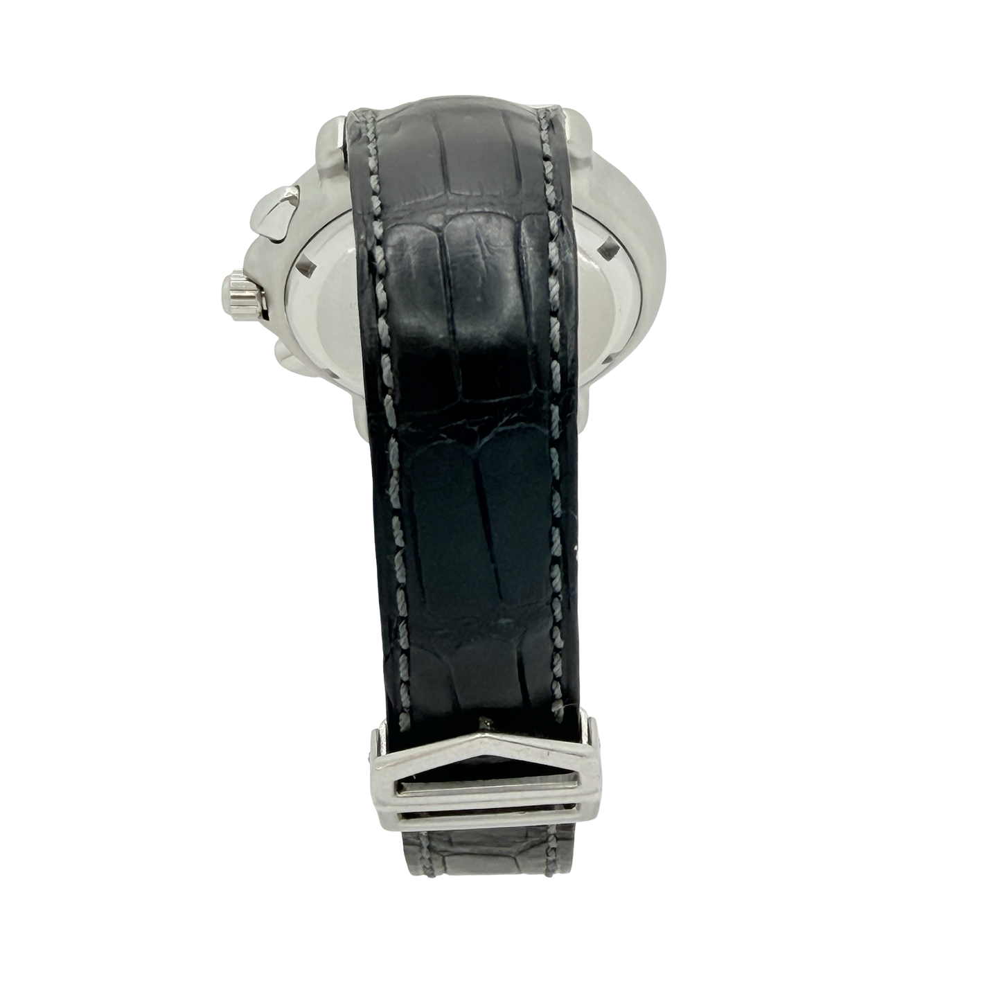 TAG Heuer 6000 Series Automatic Chronograph Chronometer Slate Grey Dial Leather Strap CH5112