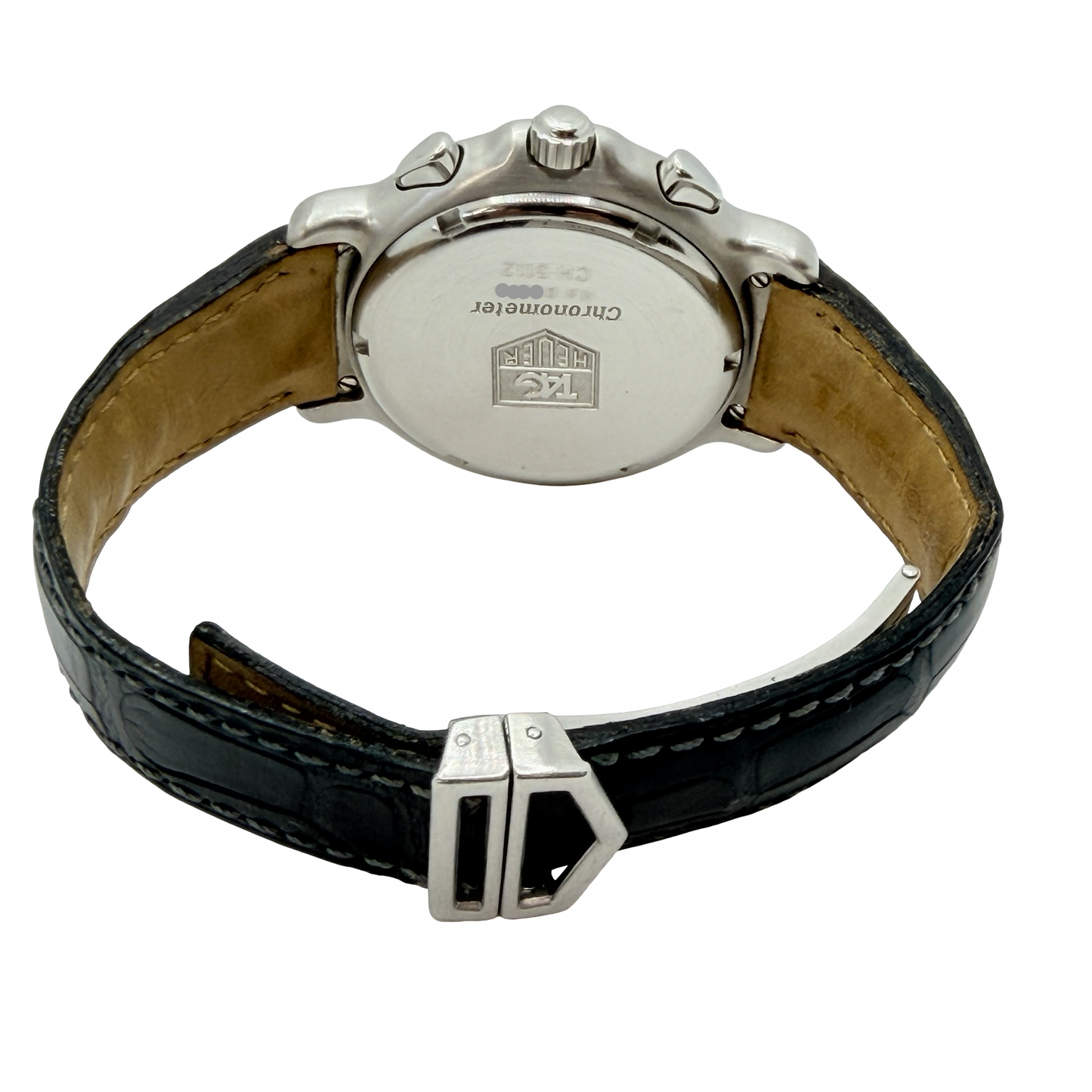 TAG Heuer 6000 Series Automatic Chronograph Chronometer Slate Grey Dial Leather Strap CH5112