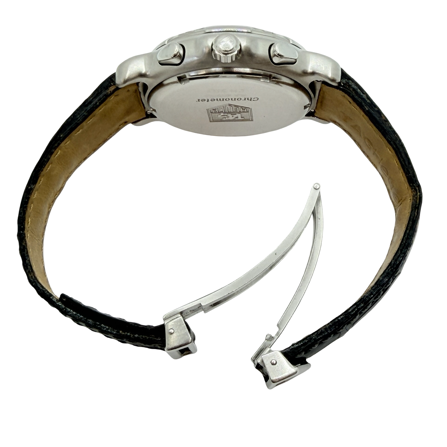 TAG Heuer 6000 Series Automatic Chronograph Chronometer Slate Grey Dial Leather Strap CH5112