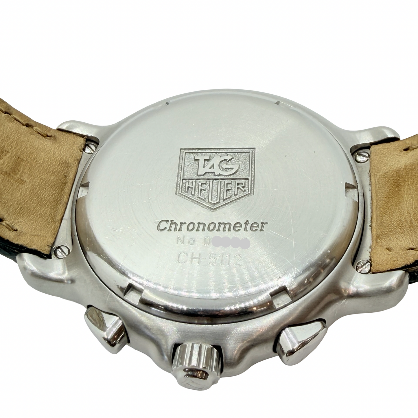 TAG Heuer 6000 Series Automatic Chronograph Chronometer Slate Grey Dial Leather Strap CH5112
