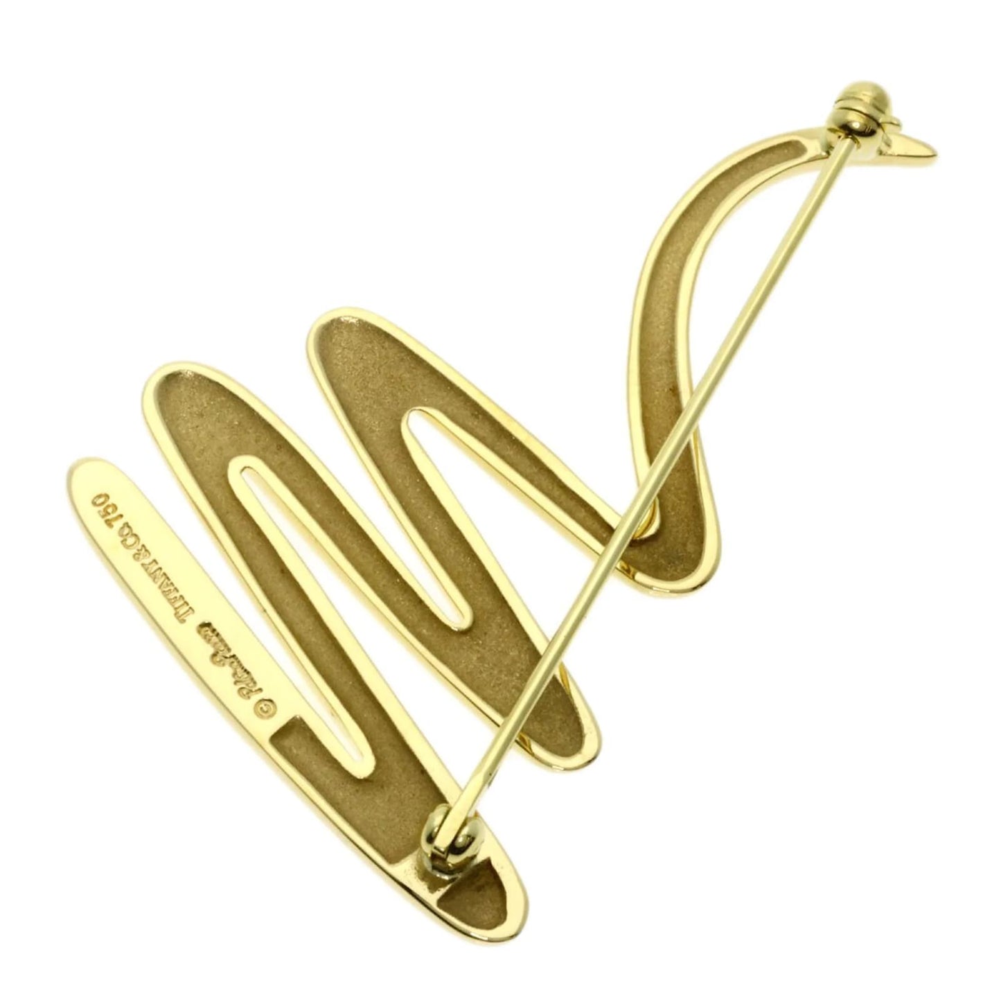 Estate Jewelry 18K Yellow Gold Tiffany & Co Paloma Picasso Scribble Brooch