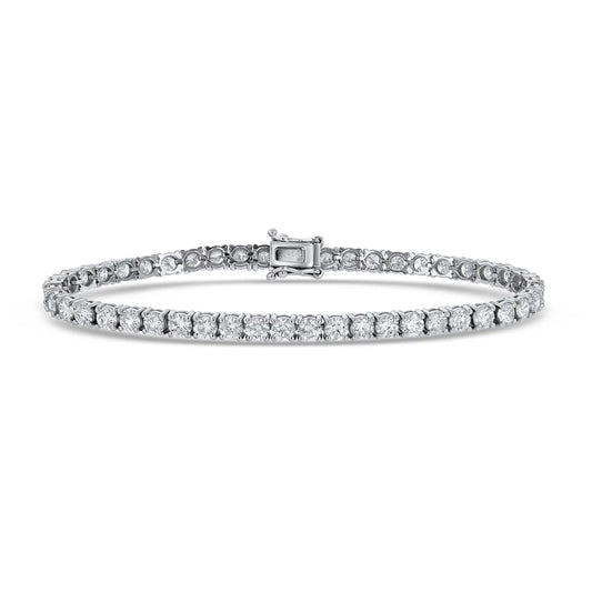 Lab Grown Diamond Tennis Bracelet 10.00 Carats 14K White Gold