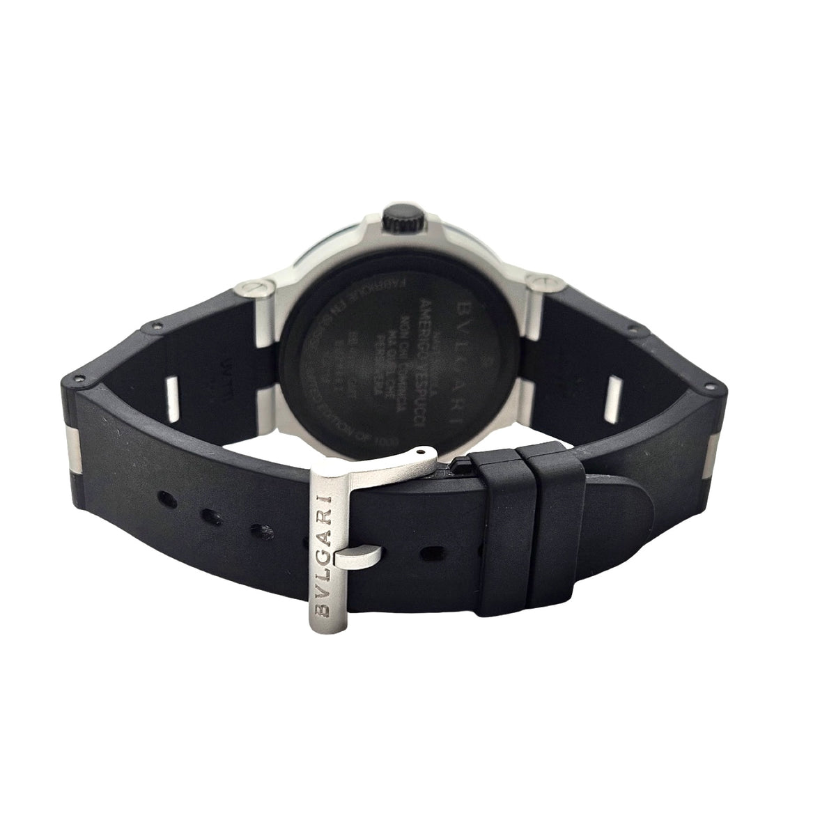 Bulgari Aluminum Automatic GMT 40mm Amerigo Vespucci Limited Edition Black Rubber Strap Ref.103702