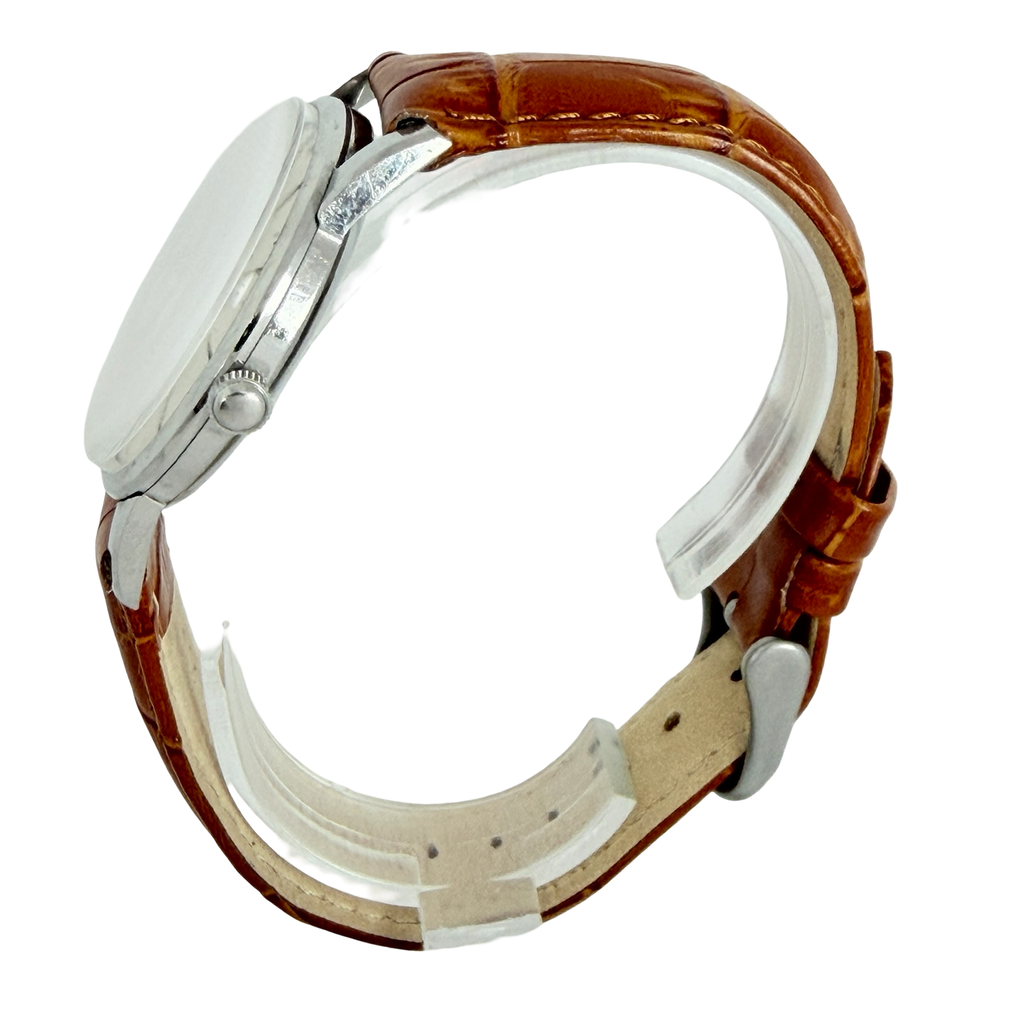 Longines Manual Wind 35mm Caliber 30L White Dial Brown Leather Strap Ref.8888-31