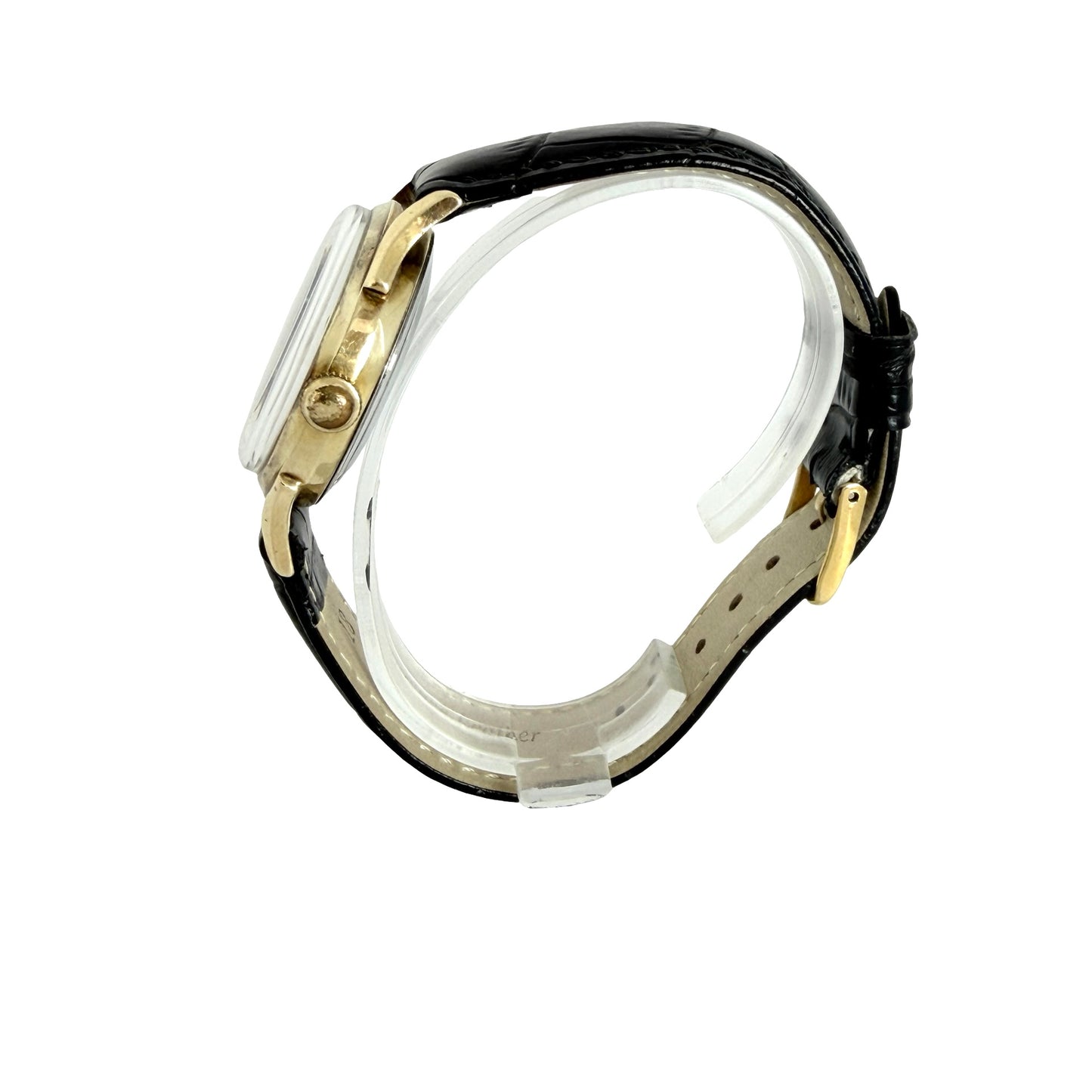 Baylor Automatic 14K Gold Top and Stainless Steel Caseback Silver Tone Dial K00750