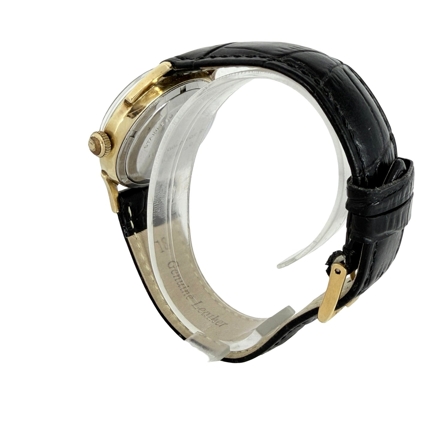 Baylor Automatic 14K Gold Top and Stainless Steel Caseback Silver Tone Dial K00750