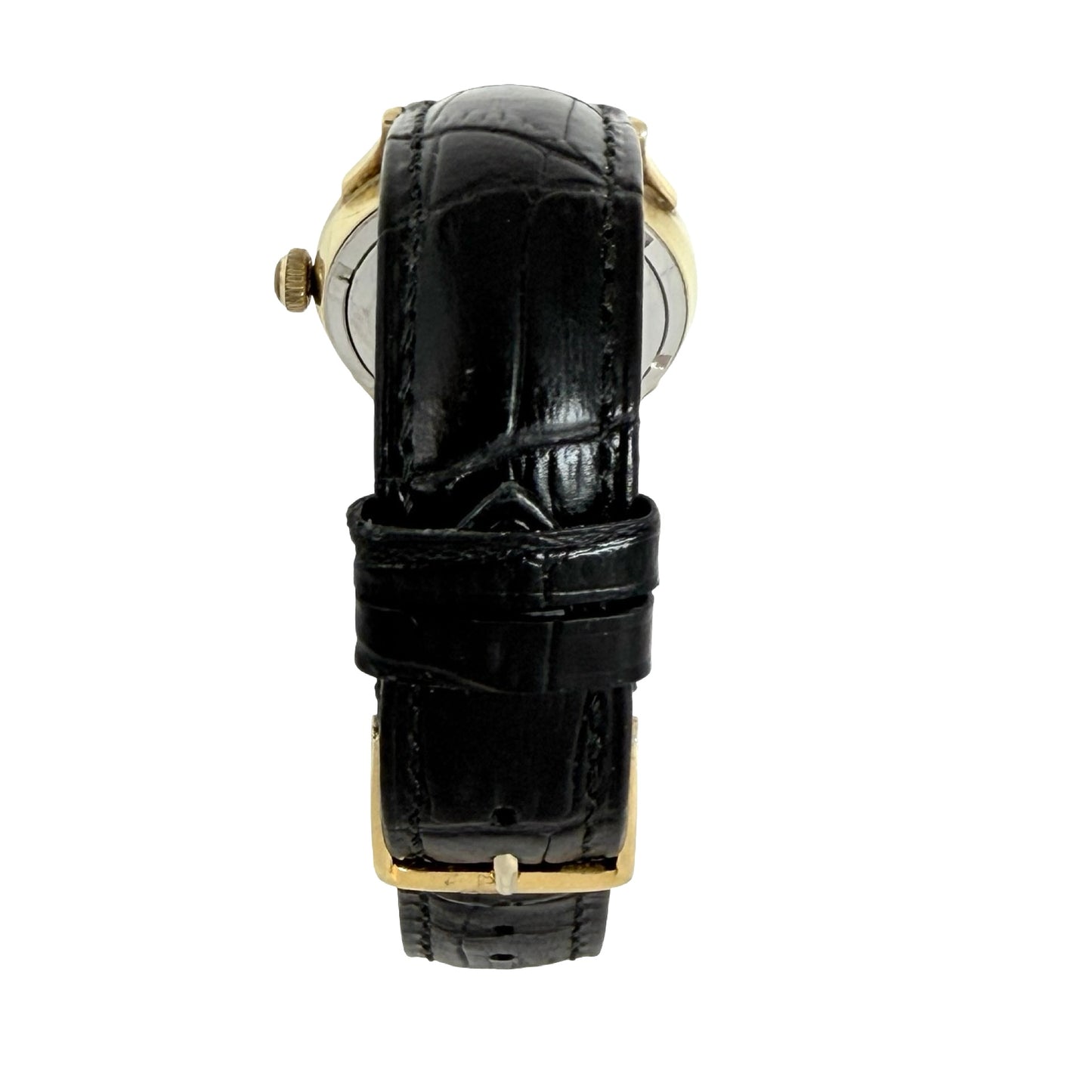 Baylor Automatic 14K Gold Top and Stainless Steel Caseback Silver Tone Dial K00750
