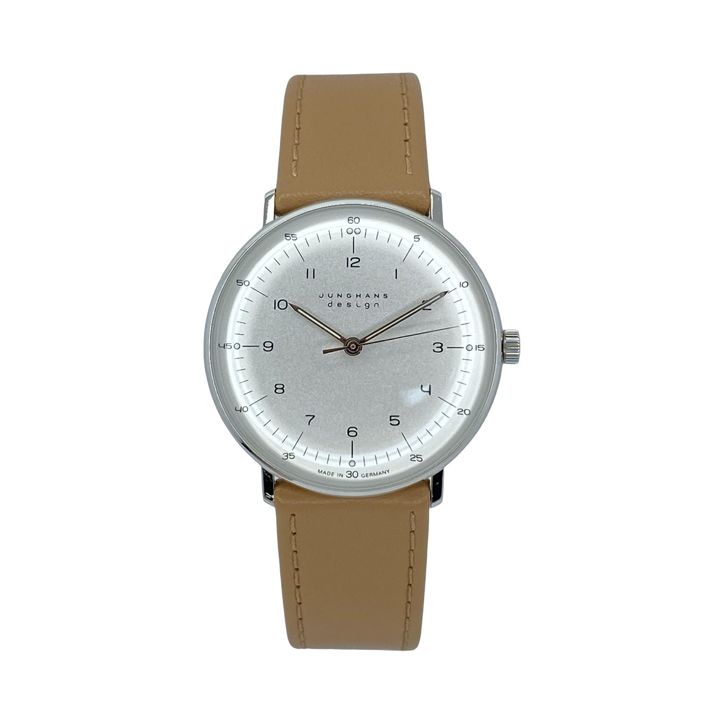 Junghans Max Bill Handaufzug 34mm Brown Dial on Brown Leather Strap 27/3701.02