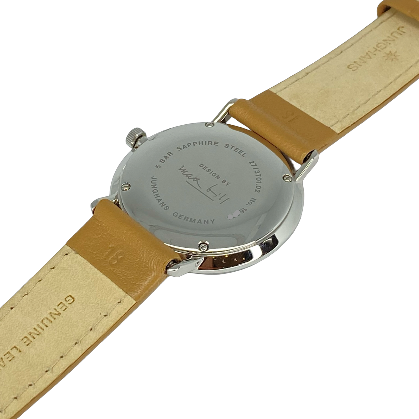 Junghans Max Bill Handaufzug 34mm Brown Dial on Brown Leather Strap 27/3701.02