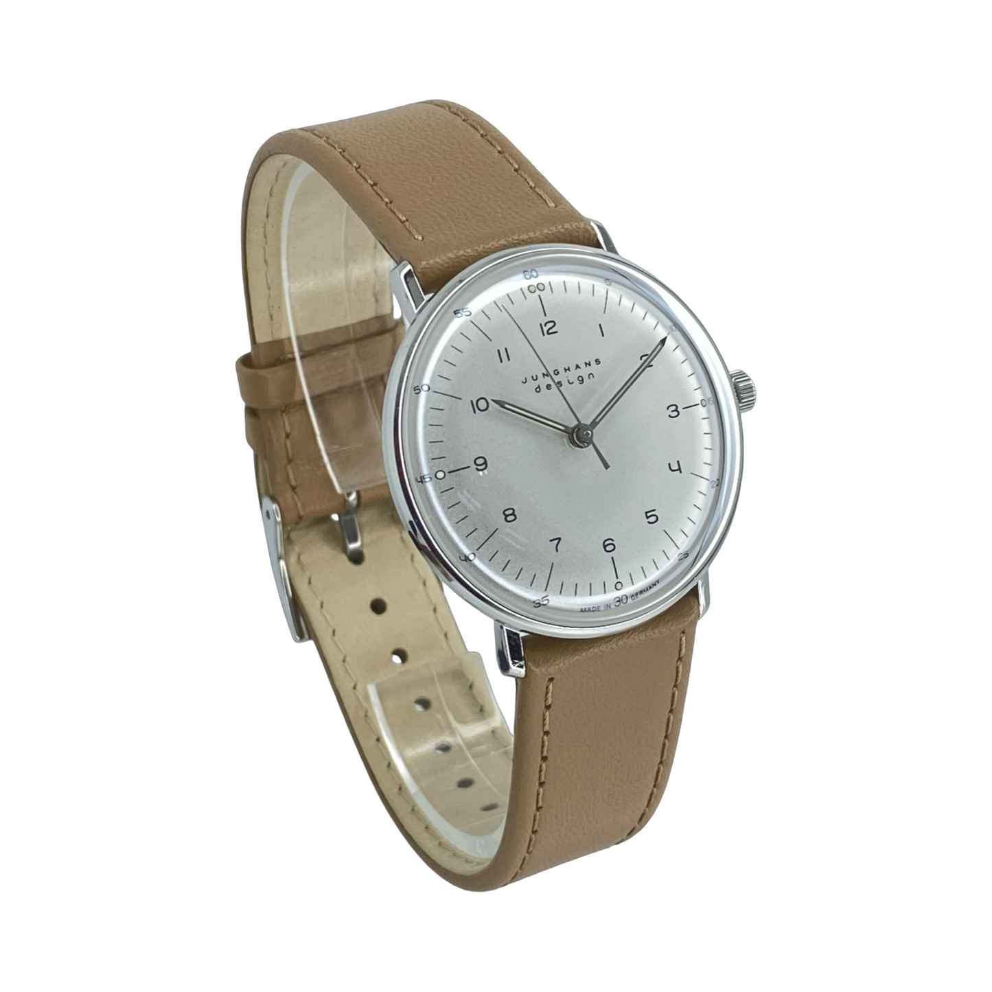 Junghans Max Bill Handaufzug 34mm Brown Dial on Brown Leather Strap 27/3701.02