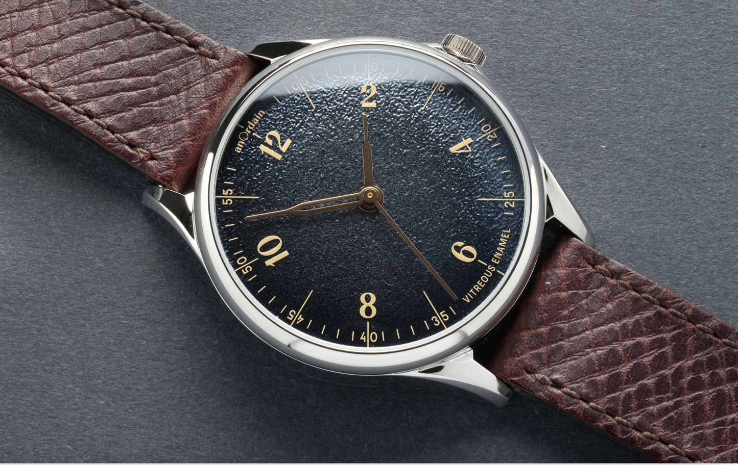 AnOrdain Model 1 Automatic Fumé Payne's Grey Enamel Dial