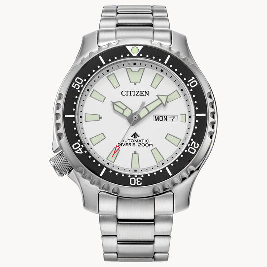 Citizen Promaster Dive Automatic White Dial Stainless Steel Bracelet NY0150-51A