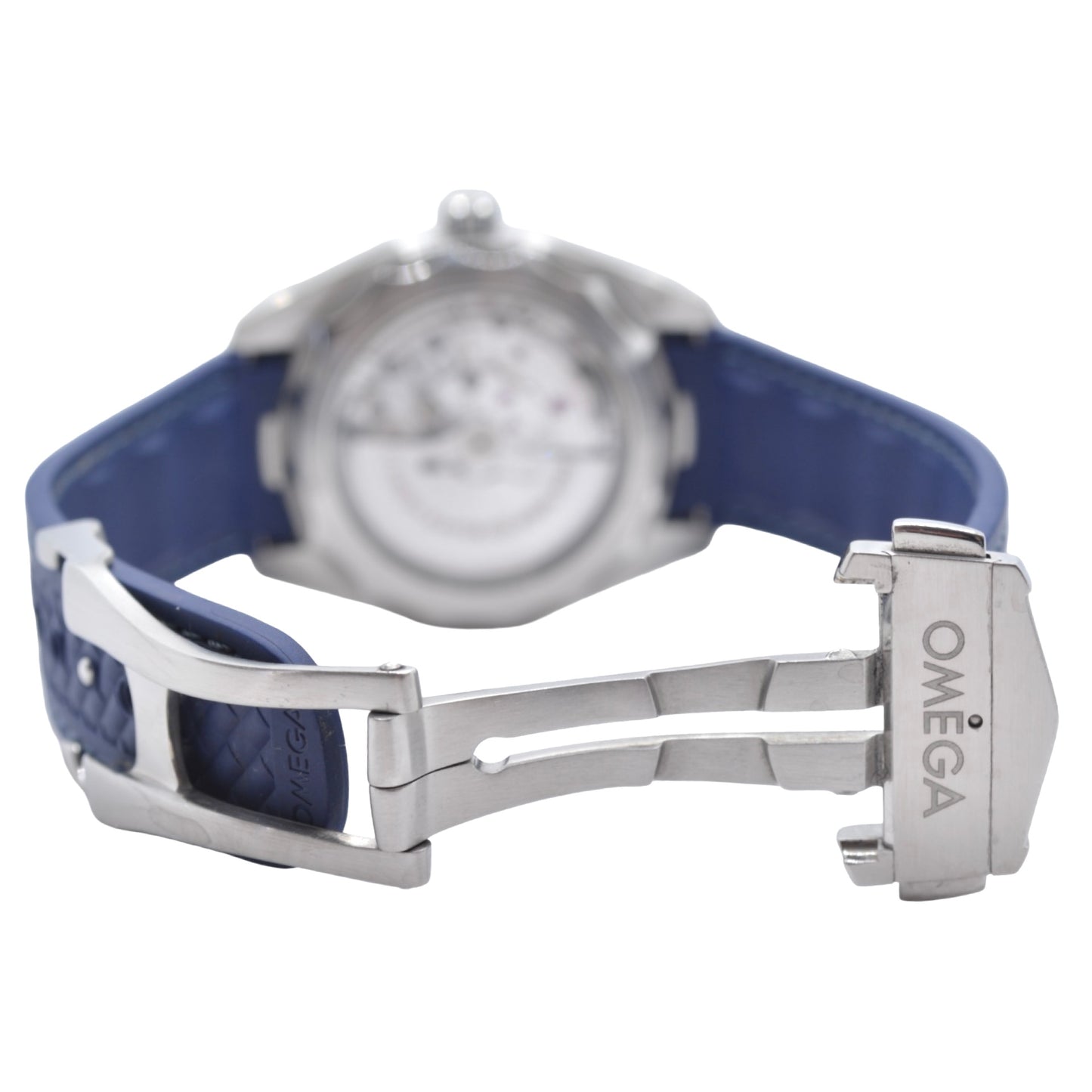 Omega Seamaster Aqua Terra 150M Worldtimer 43mm  Co-Axial Blue Teak Dial Rubber Strap 220.12.43.22.03.001