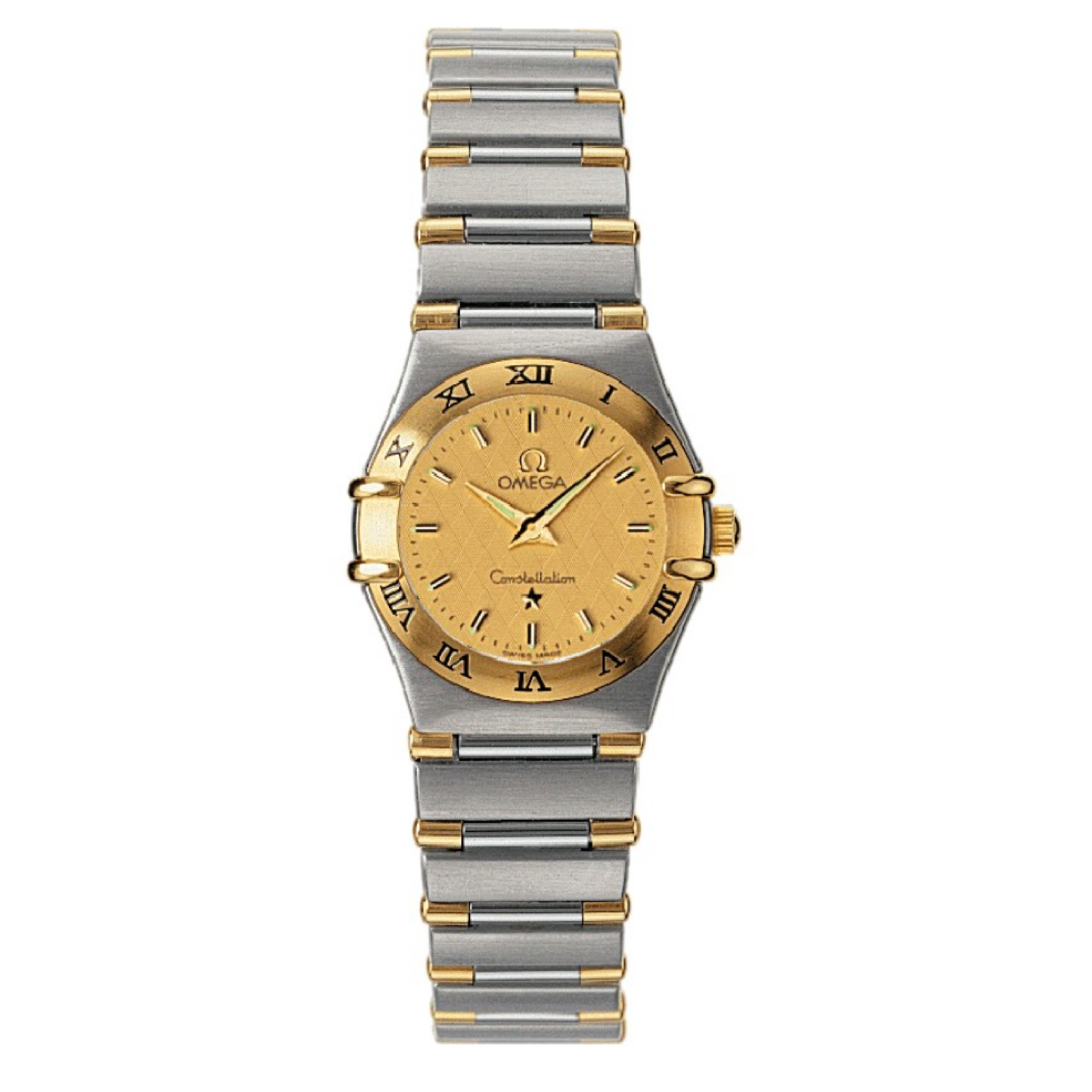 Omega Constellation 22.5 mm 18K Gold Half Bar and Stainless Steel Champagne Dial 1362.10.00