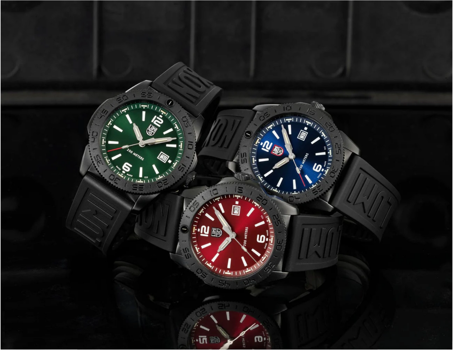 Luminox Pacific Diver 44mm Quartz Blue Dial IP Black Stainless Steel/Rubber XS.3123.B