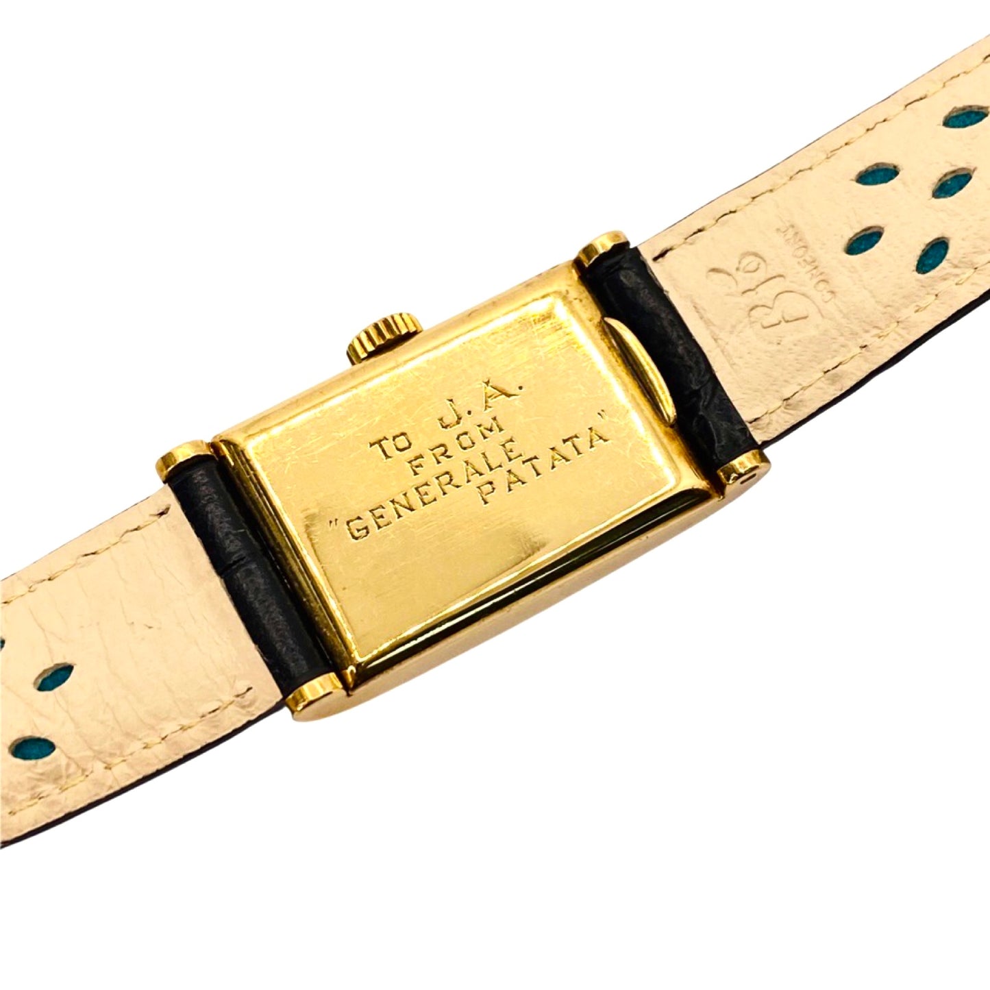 Patek Philippe 1442J Art Deco Tank Style 18K Yellow Gold