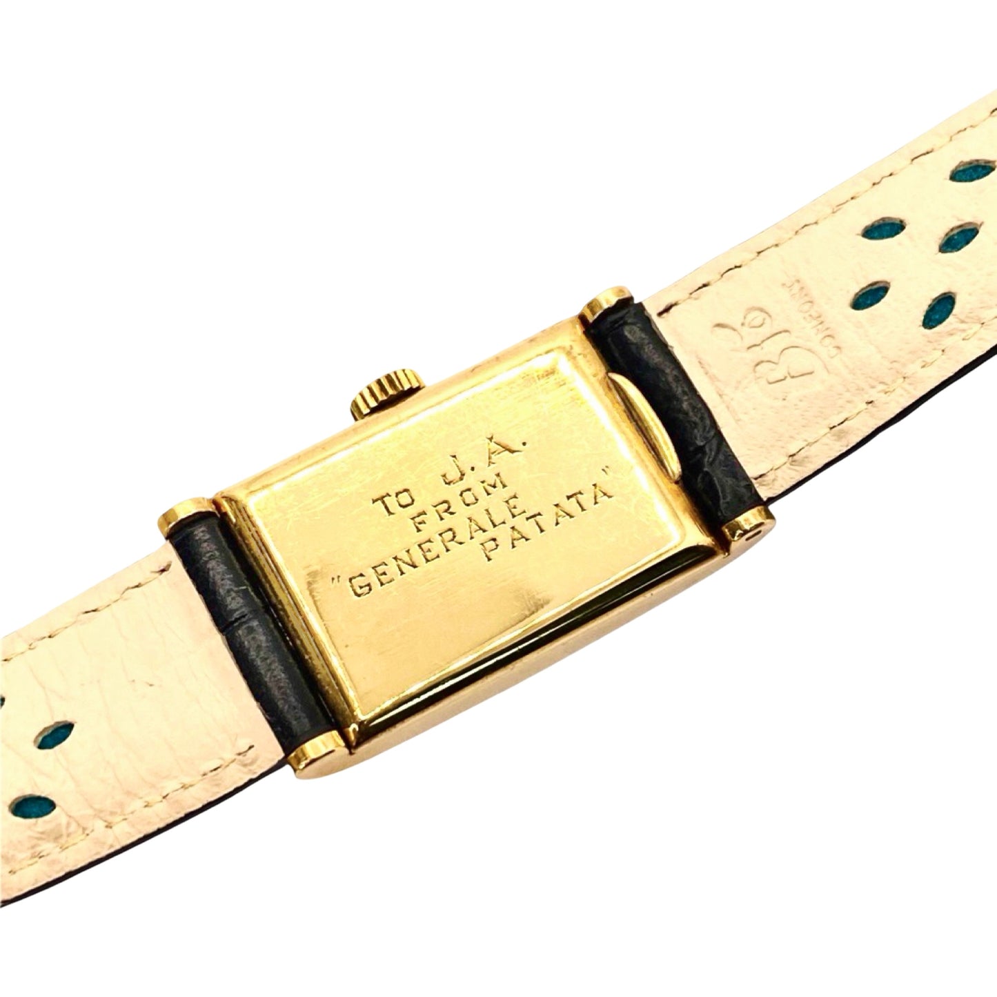 Patek Philippe 1442J Art Deco Tank Style 18K Yellow Gold