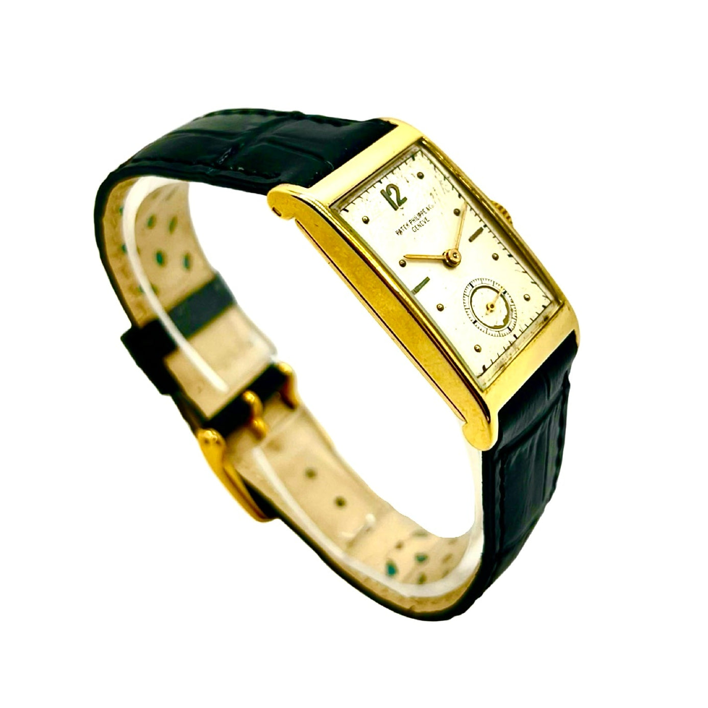 Patek Philippe 1442J Art Deco Tank Style 18K Yellow Gold