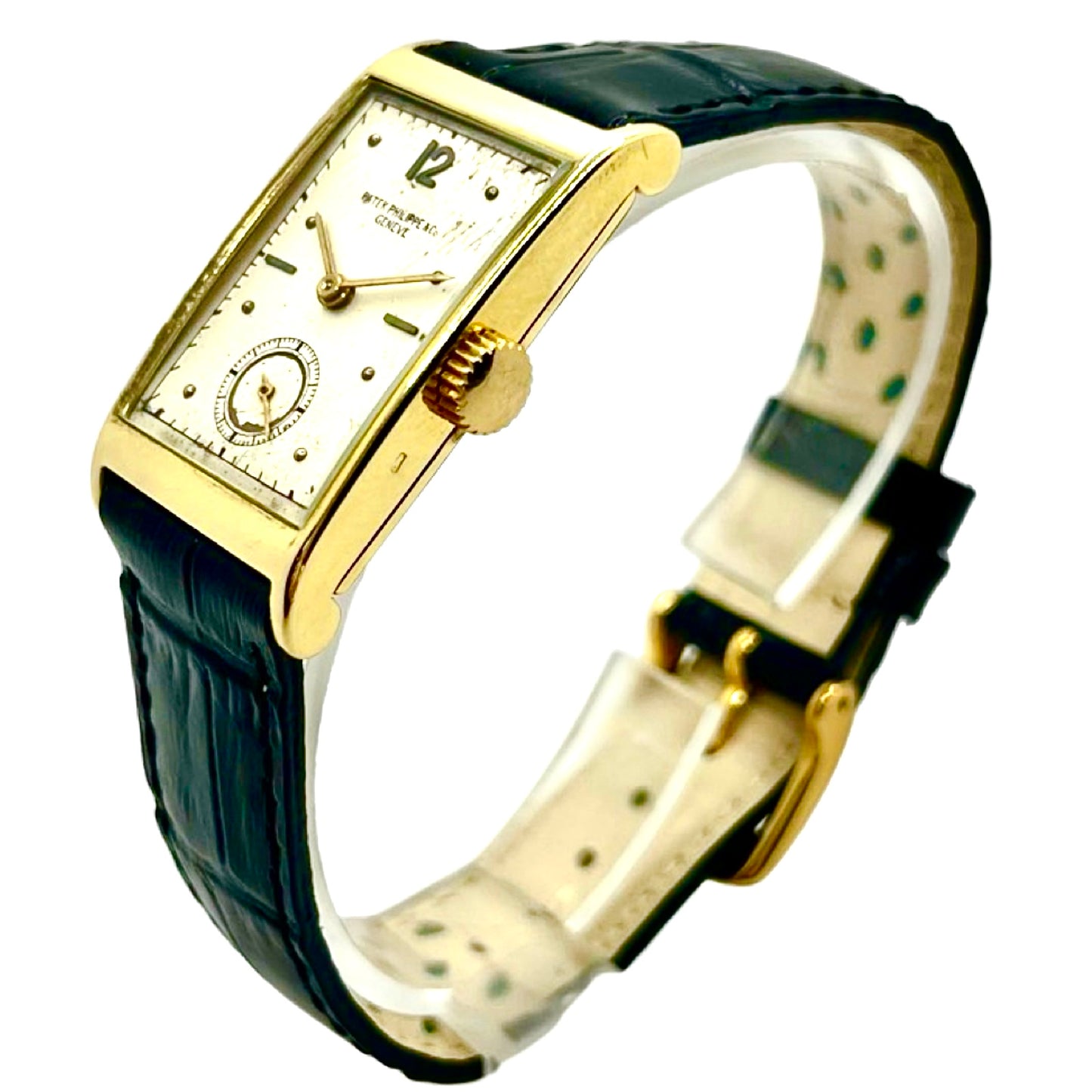 Patek Philippe 1442J Art Deco Tank Style 18K Yellow Gold