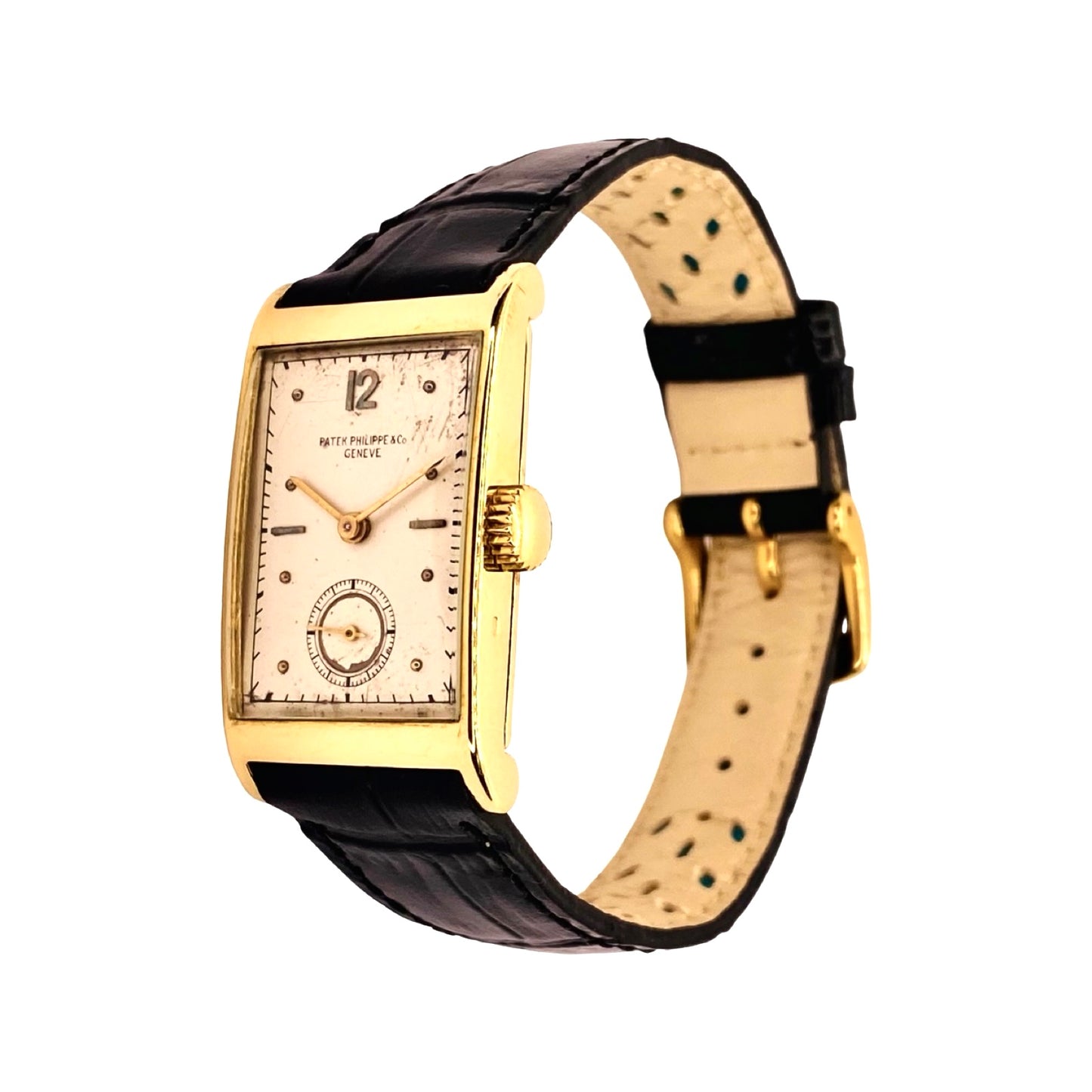 Patek Philippe 1442J Art Deco Tank Style 18K Yellow Gold