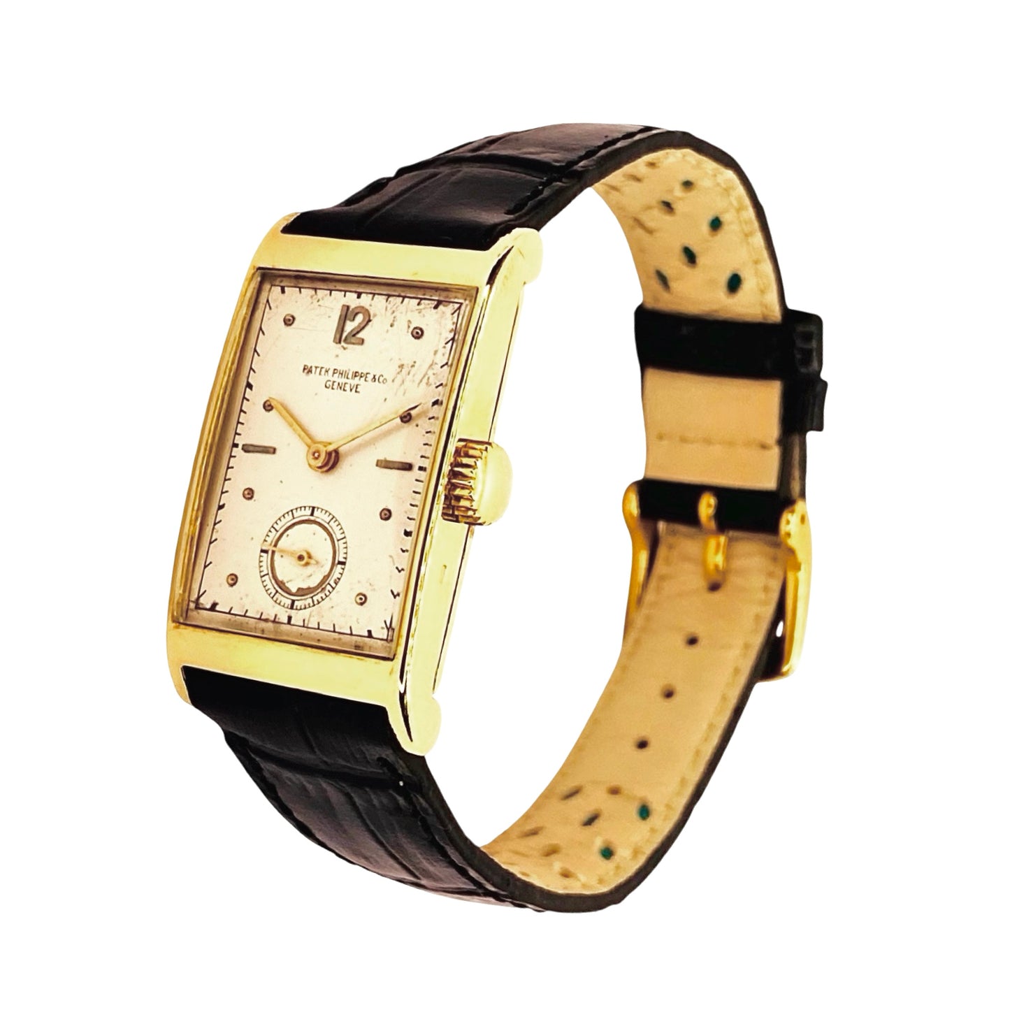 Patek Philippe 1442J Art Deco Tank Style 18K Yellow Gold