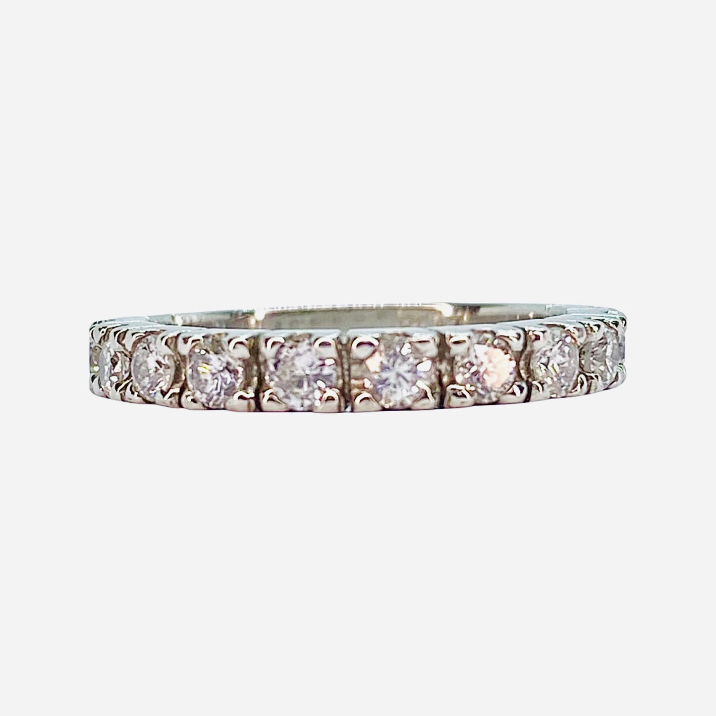 Platinum Semi Eternity Band Diamond Ring