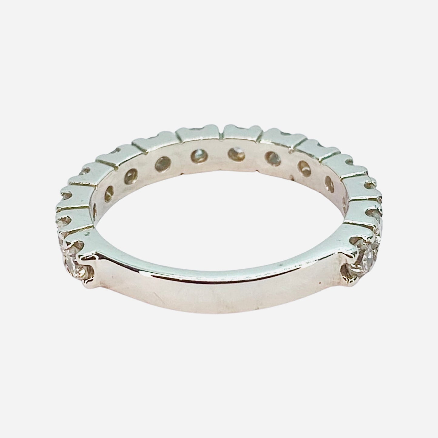 Platinum Semi Eternity Band Diamond Ring
