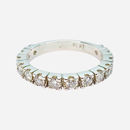 Platinum Semi Eternity Band Diamond Ring