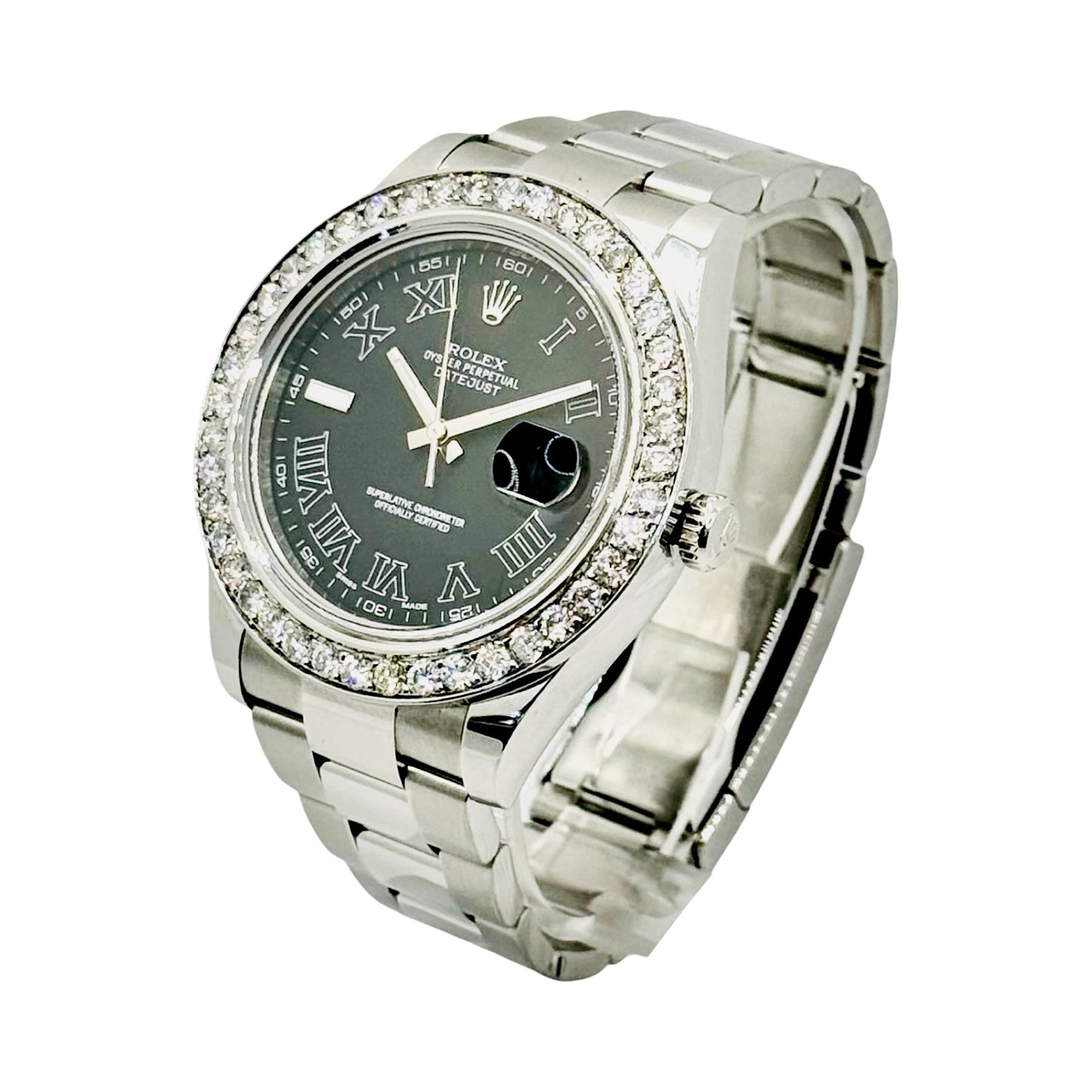 Rolex Datejust II 41mm Dark Grey Dial Oystersteel Bracelet 116300