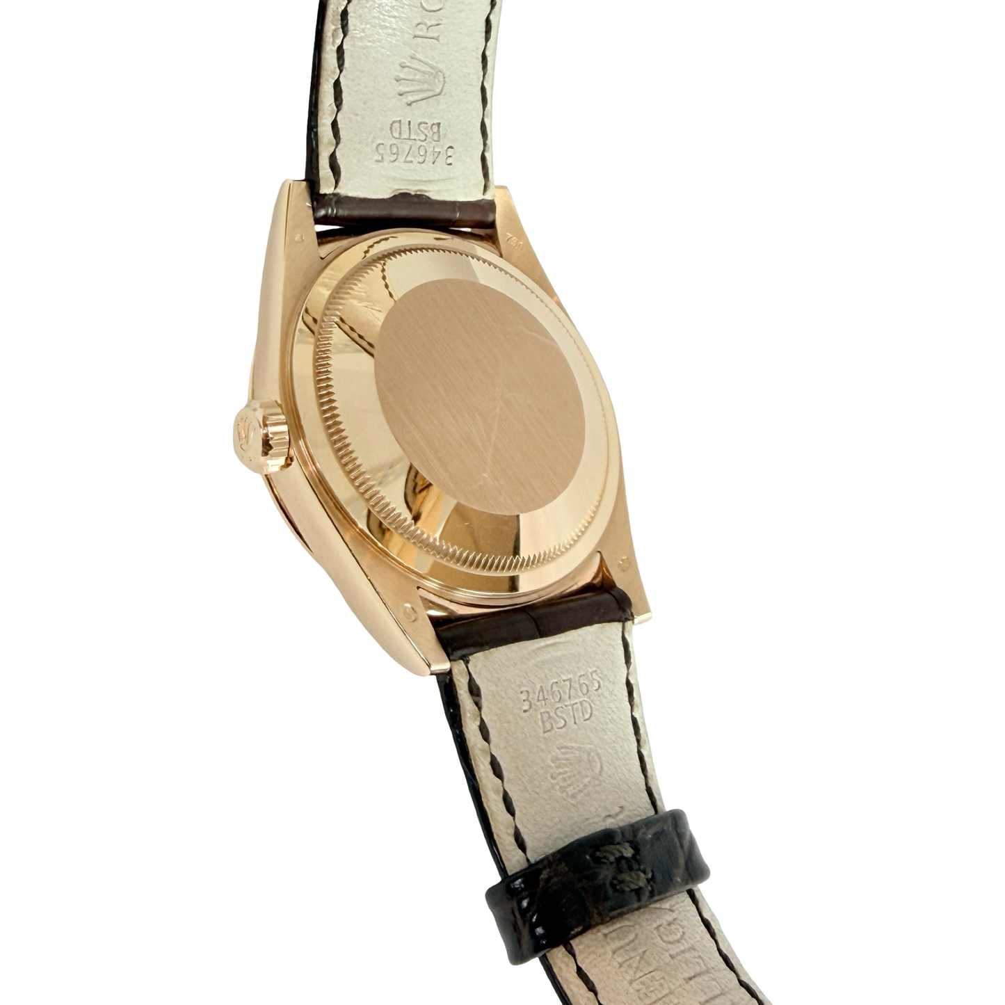 Rolex Day-Date 36 18K Everose Gold Chocolate Dial Brown Alligator Strap 118135