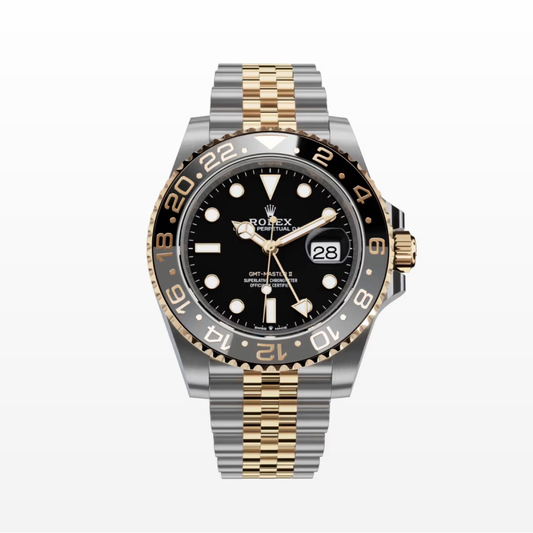 Rolex GMT-Master II 40mm Oystersteel and Yellow Gold Jubilee Bracelet Black Dial Ref. 126713GRNR with Box and Papers