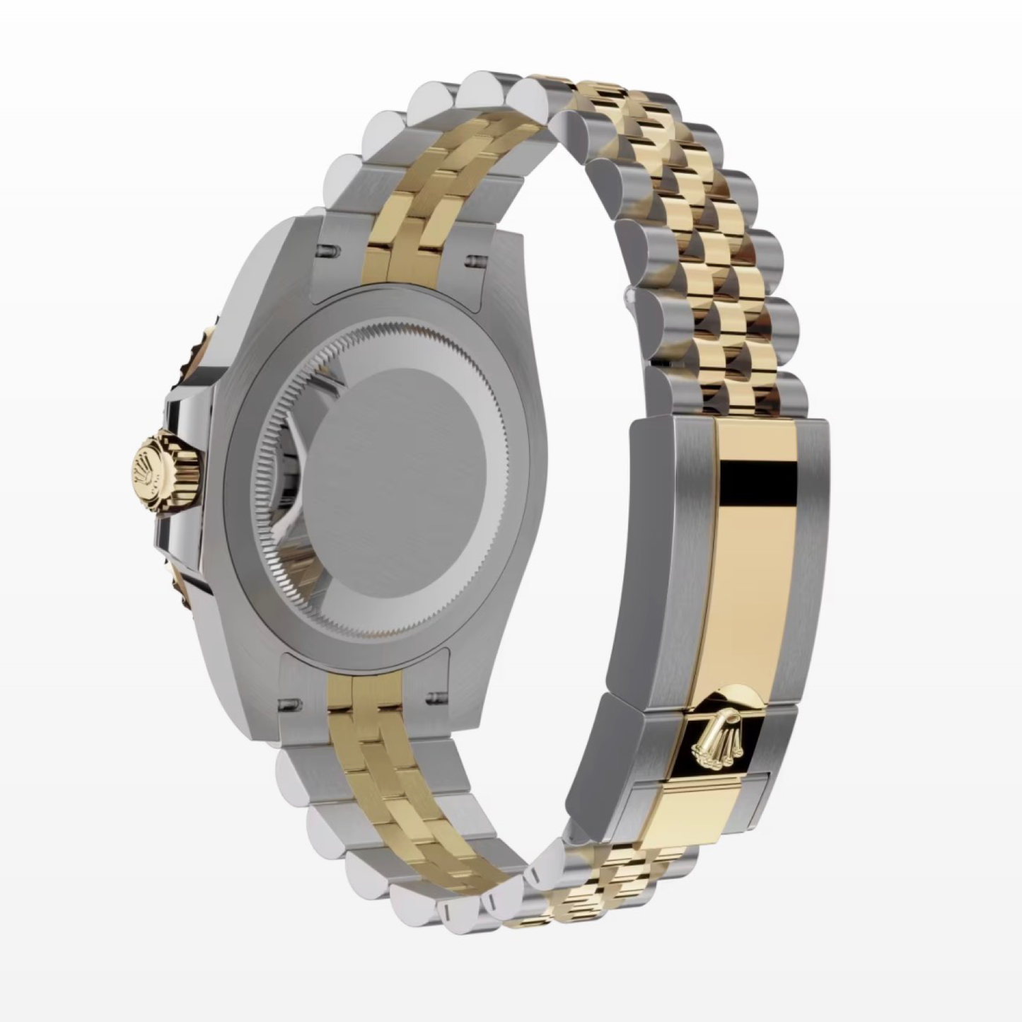 Rolex GMT-Master II 40mm Oystersteel and Yellow Gold Jubilee Bracelet Black Dial Ref. 126713GRNR