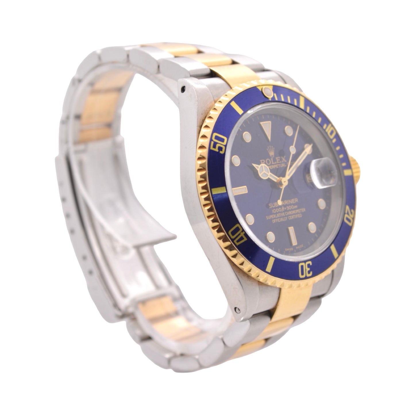 Rolex Submariner Date 40mm  "Bluesy" Dial 18K Yellow Gold and Stainless Steel 16613