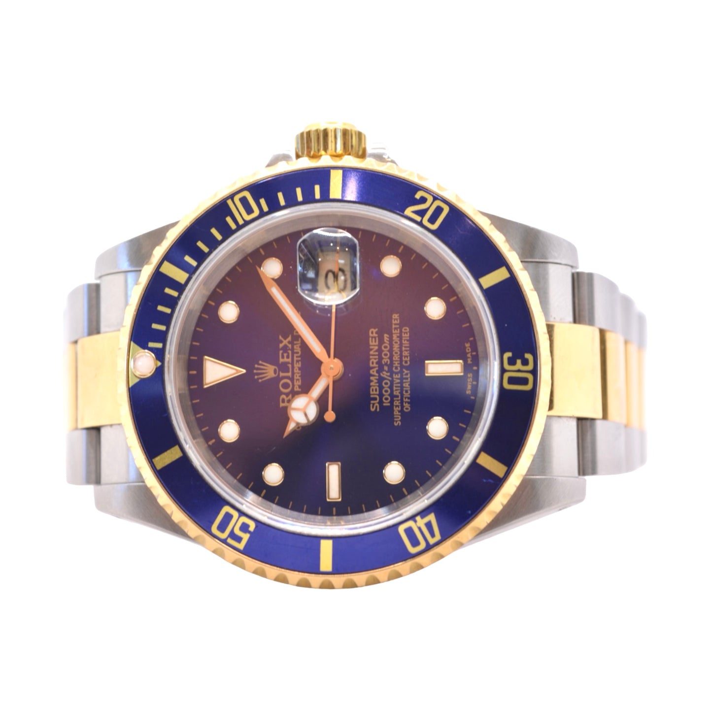 Rolex Submariner Date 40mm  "Bluesy" Dial 18K Yellow Gold and Stainless Steel 16613