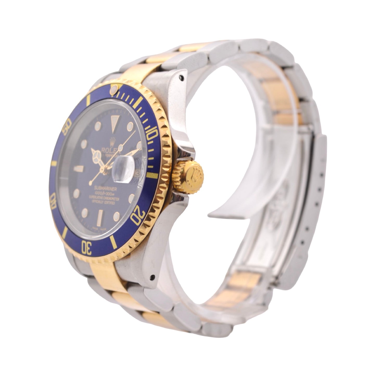 Rolex Submariner Date 40mm  "Bluesy" Dial 18K Yellow Gold and Stainless Steel 16613