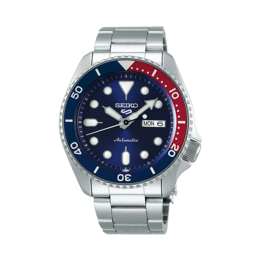 Seiko 5 Sports SKX Series Automatic Blue Dial Blue/Red Bezel SRPD53