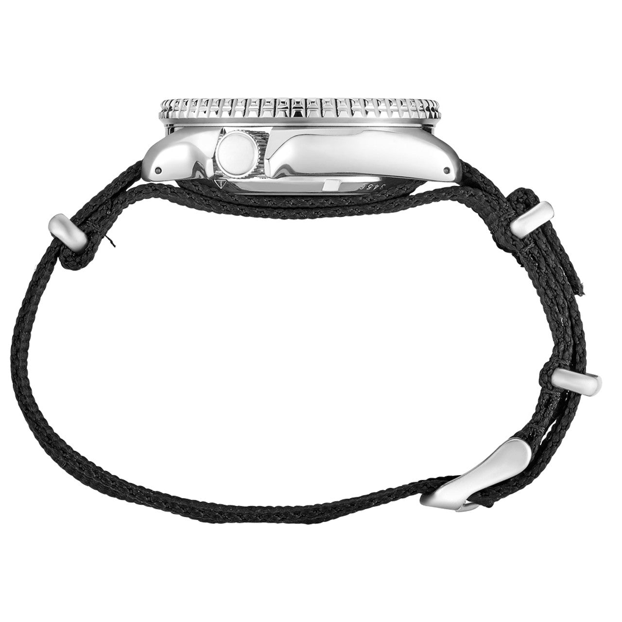 Seiko 5 Sports Automatic Day Date Black Dial Black Nylon Strap SRPD89