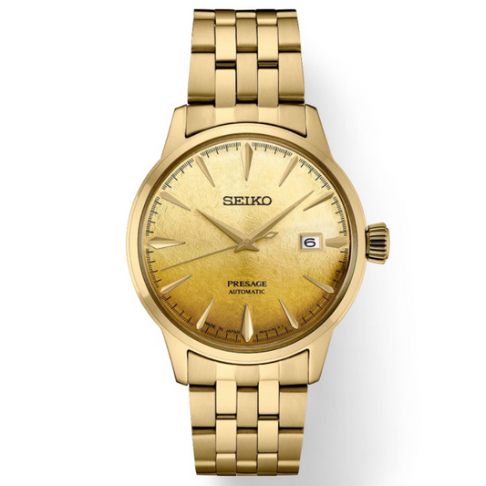 Seiko Presage Cocktail Time U.S. Special Creation Automatic Gold Finish Stainless Steel SRPK46
