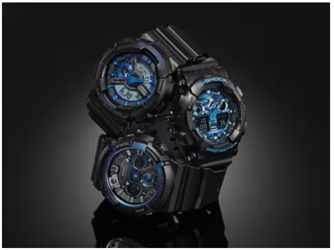 G-Shock Analog Digital Black/ Blue GA-100CB-1ACR