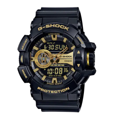 G-Shock Mens Analog Digital Watch Black/Gold GA400GB-1A9