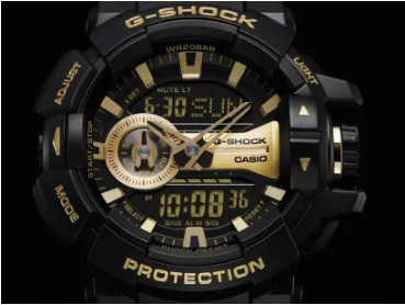 G-Shock Mens Analog Digital Watch Black/Gold GA400GB-1A9