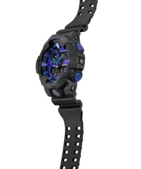 G-Shock Mens Analog Digital Black/Blue Violet GA700VB-1A